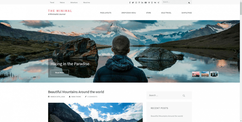 The Minimal — Лучшие и бесплатные темы для WordPress